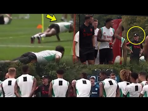 Just LOOK! Sancho vs Erik Ten Hag in training! see how he served this punishment Man United training