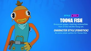 Fortnite  -  How To Unlock Toona Fish Style FishStick  Discover 25 fish in the Collection Book!