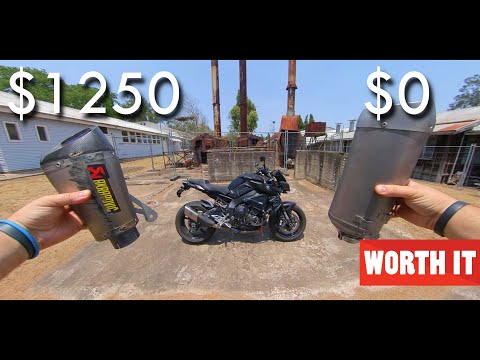 $1250 AKRAPOVIC  Vs.  $0 STOCK EXHAUST