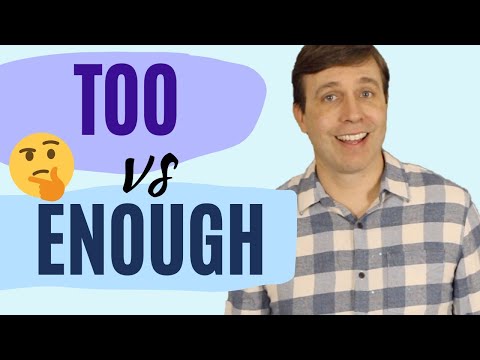Learn the Difference...TOO vs ENOUGH | Grammar Lesson