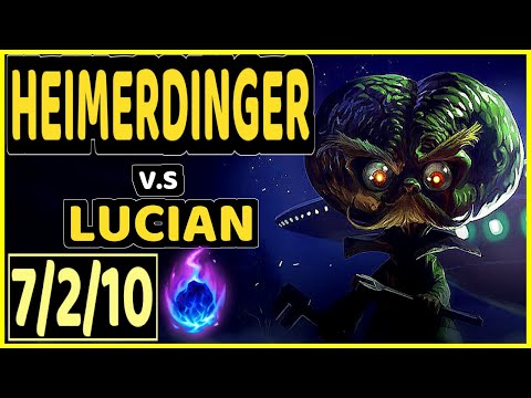 EVANRL (HEIMERDINGER) vs LUCIAN - 7/2/10 KDA BOTTOM ADC GAMEPLAY - NA Ranked GRANDMASTER