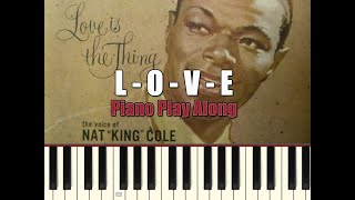 Nat King Cole |  L-O-V-E  | Piano Tutorial | EASY