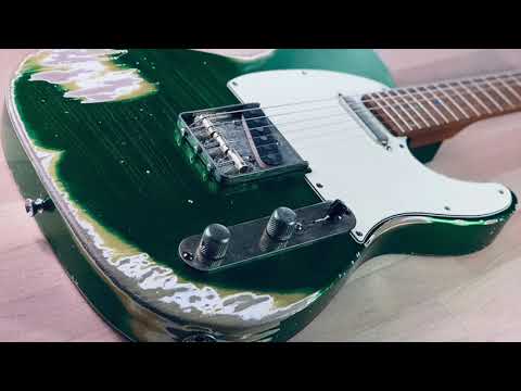S71 Custom Shop CANDY GREEN OVER GOLD TOP SUPER HEAVY-RELIC « T », Handwound Pickups. image 17