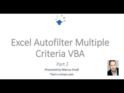 Autofilter by Mutiplie Criteria with VBA Part 2