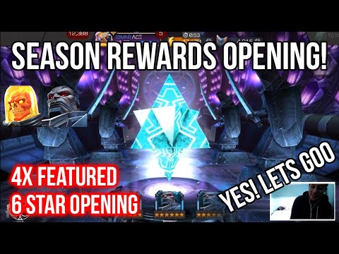 Season Rewards Opening! 4x Feat. 6 Star. WE FINALLY PULLED HIM!! - Marvel Contest of Champions