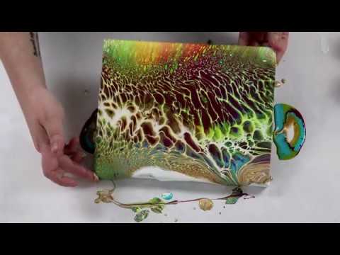 (371) Swipe Technique with Sheleeart Recipe, Acrylic Pouring Technique