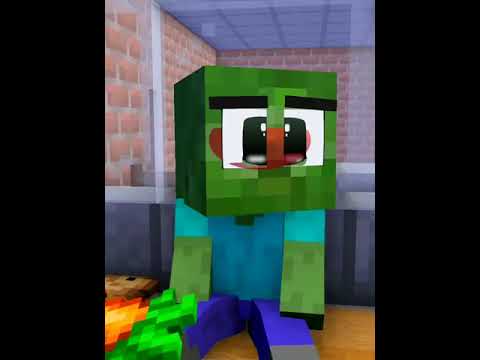 Monster school: Baby fat zombie and Thin Skeleton Sad Life #Shorts 4