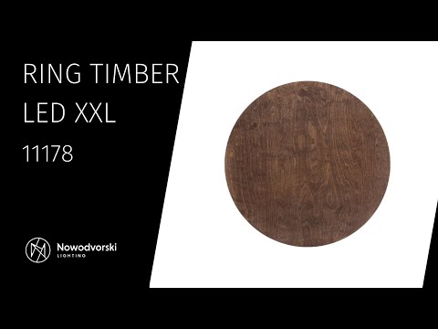 Світильник Nowodvorsk 11178 Ring Timber Led XXL 1x22W 3000K 400Lm IP20 Brown