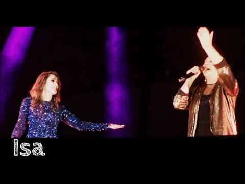 Niña Pastori y Malú en directo - Ángel caído