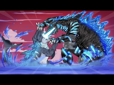 Mutant MEGALODON vs Legendary GODZILLA - The Challenger of Absolute Power | GTK Funny 2D Animation