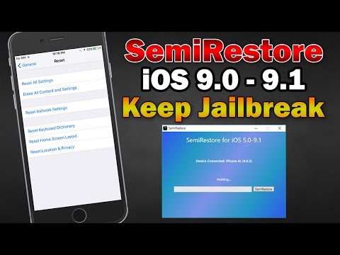 How to Restore iOS 9.0 / 9.0.1 / 9.0.2 / 9.1 to Factory Settings Without Losing Jailbreak