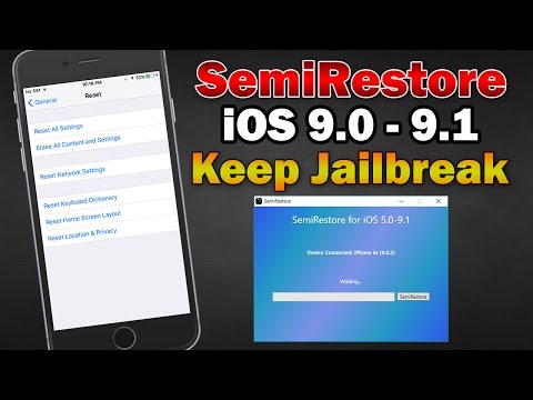 How to Restore iOS 9.0 / 9.0.1 / 9.0.2 / 9.1 to Factory Settings Without Losing Jailbreak Video