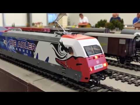 Spur1-Fahrtreffen 7/19 München - V20, BR 101, RC-LKW-Gespann, 98.75, E69 Berg-Anlage 1:32-Modellbahn