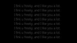 Die Antwoord - I Fink U Freeky (Lyrics On Screen)
