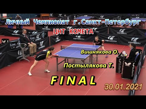 ФИНАЛ. ЖЕНЩИНЫ. Личный Чемпионат Санкт-Петербурга по настольному теннису 30.01.2021 в ЦНТ Комета