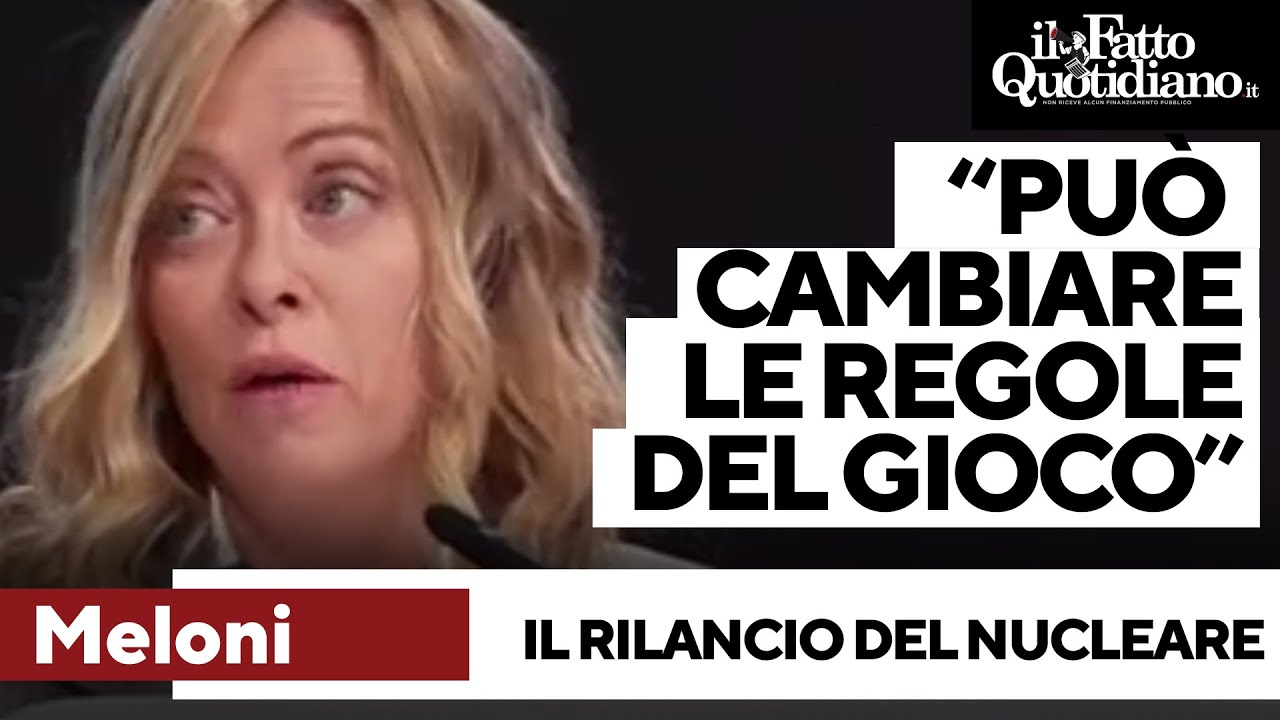 Meloni: "Approcci ideologici rischiosi. Rilanciamo il nucleare, può cambiare le regole del gioco"