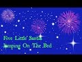Five Little Santas Jumping On The Bed
