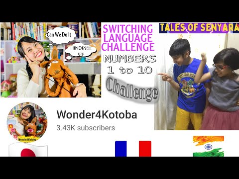 Learn to Count Numbers 1 to 10 In Five Languages | Switching Language Challenge To Wonder4Kotoba
