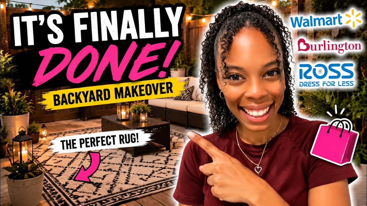 FINALLY Found the PERFECT Outdoor Rug! 😍 Backyard Makeover + Walmart, Ross & Burlington Finds