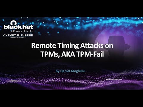 Remote Timing Attacks on TPMs, AKA TPM-Fail