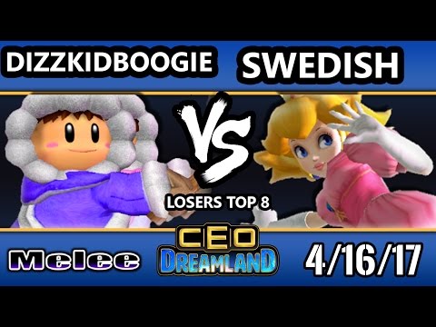 CEO Dreamland 2017 SSBM - dizzkidboogie (Ice Climbers) Vs. RNG | Swedish Delight Smash Melee LT8