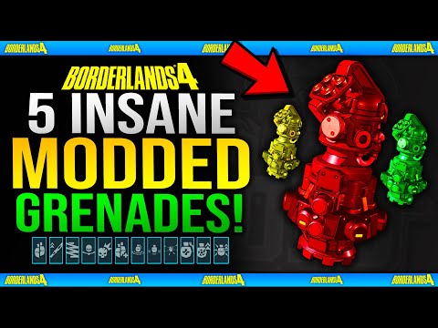 Borderlands 4 - TOP 5 INSANE MODDED GRENADES You NEED TO SEE!