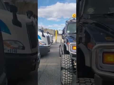 Hummer H2 height comparison with 6" Fabtech lift
