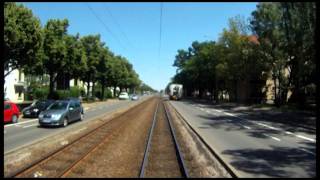 preview picture of video 'Führerstandmitfahrt Linie 2 in Halle, cab ride in halle'