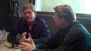 Bob Pickett visits with Blaine Larson
