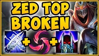WTF! BURST DMG FROM HAIL OF BLADES ZED IS 100% NUTTY! ZED SEASON 9 TOP GAMEPLAY! - League of Legends