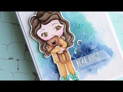 No-Line Distress Watercoloring Card