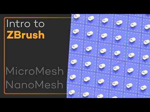 Intro to ZBrush 046 - Use MicroMesh and NanoMesh to create complex surface detail and patterns!!
