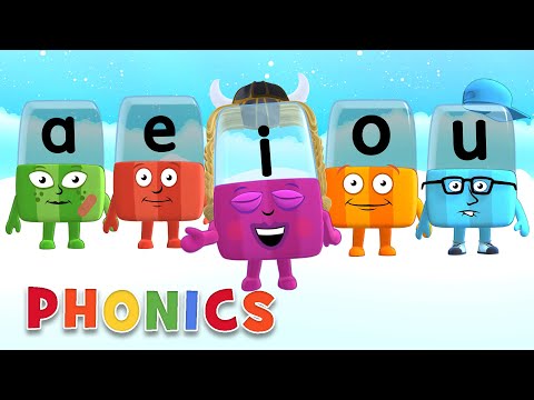 Phonics - Learn to Read | A, E, I, O, U | Learning Vowels | Alphablocks