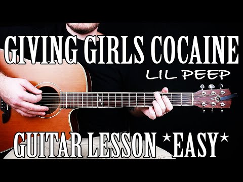 How to Play "giving girls cocaine" by Lil Peep x Lil Tracy on Guitar for Beginners *TABS*