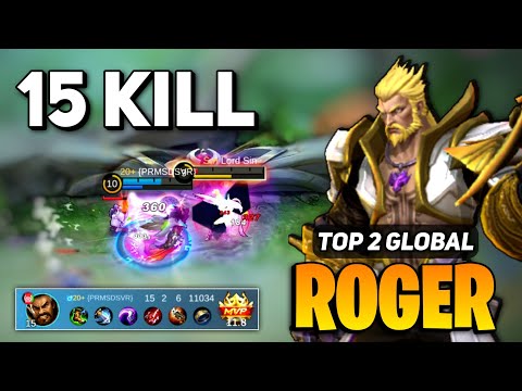 Roger Best Build 2023 [ Roger Top Global Gameplay ]  Mobile Legends