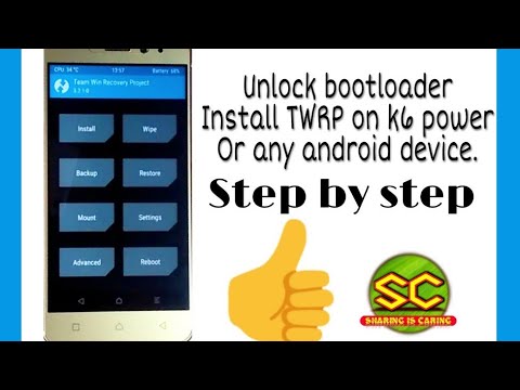 How to unlock bootloader and install Twrp on lenovo k6 power or any other android device.| Hindi |