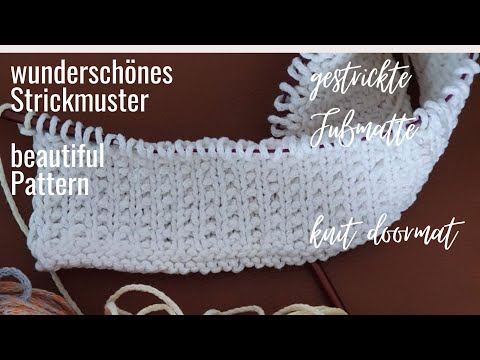 Fußmatte aus Webmuster stricken | knit doormat, knitting