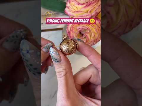 Unique Foldable Pendant Necklace | Elegant Gold Jewelry #new #goldjewellery #jewelry #tiktok #shorts