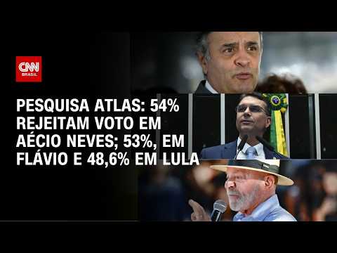 Aécio tem 54% de rejeição; Flávio, 53%; e Lula, 48,6%: veja pesquisa Atlas/Bloomberg | LIVE CNN