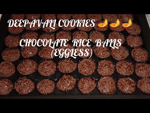 CHOCOLATE RICE BALLS (EGGLESS) Ratha's Dishes Indrani