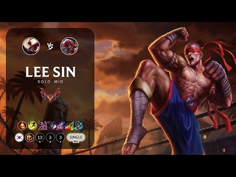 Lee Sin Mid vs Katarina - KR Grandmaster Patch 13.11