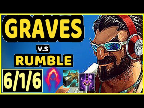 JANKOS (GRAVES) vs RUMBLE - 6/1/6 KDA JUNGLE CHALLENGER GAMEPLAY - EUW