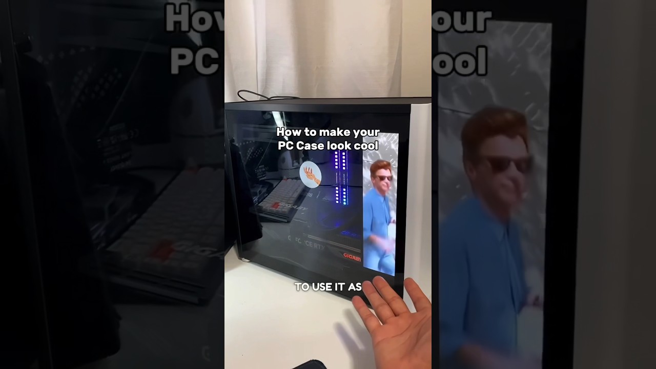 How to install a Screen into your PC AND make it look cool.. Cool PC#pc #pcbuild #tech #gamingpc