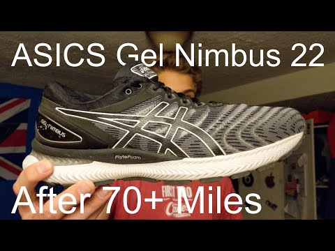 ASICS Gel Nimbus 22 after 70 Miles & Review
