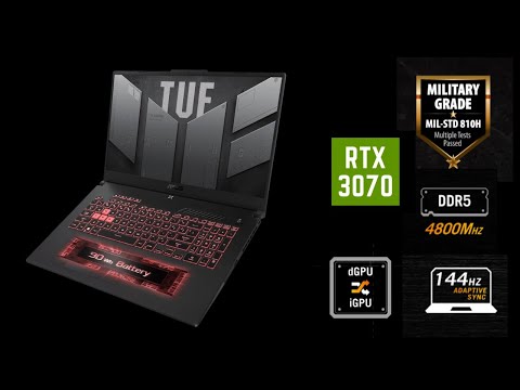 ASUS TUF Gaming A17 FA707RR Ryzen 7 6800H 16Gb SSD 1.0TB RTX3070 No OS Jaeger Gray ASUS TUF Gaming A17 FA707RR Ryzen 7 6800H 16Gb SSD 1.0TB RTX3070 No OS Jaeger Gray