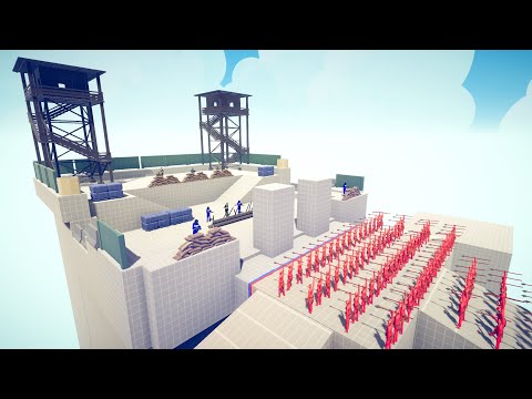 MILITARY BASE vs 100 UNITS 🎖️🎖️🎖️ | Totally Accurate Battle Simulator TABS
