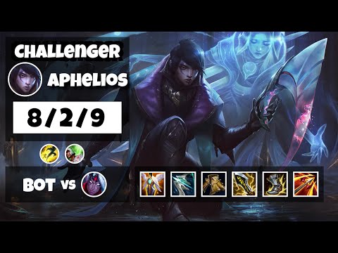 Aphelios vs Varus EU Challenger BOT (8/2/9) - v11.14