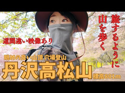 【丹沢の穴場】道間違いから限界集落を抜け山頂へ🌸旅するように山を歩く #登山 #丹沢 #高松山