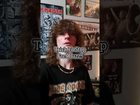 Trick To ELIMINATE Fret Buzz! 🤘#rock #guitar #tutorial #80s #70s #technique #metal #shorts