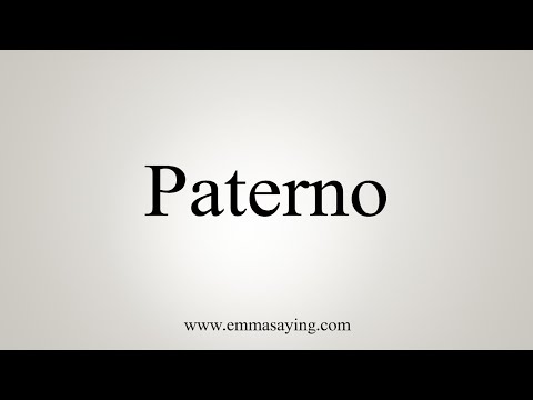 How To Say Paterno